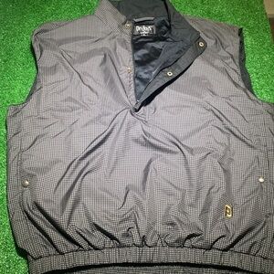 Mens Vintage FootJoy DryJoys water resistant golf vest / Size XL (Gray/Black)